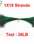 Jsm 100Pcs 25Cm Nylon Coated Fishing Wire Leader Stainless Steel Braided Trace-JSHANMEI Official Store-1X19 26LB-Bargain Bait Box