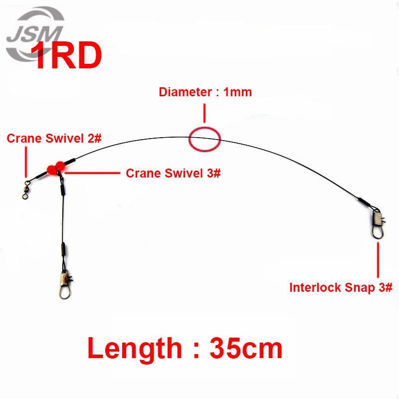 Jsm 12Pcs 35Cm Black Fishing Wire Leaders Stainless Steel Braided Trace Spinning-JSHANMEI Official Store-Bargain Bait Box