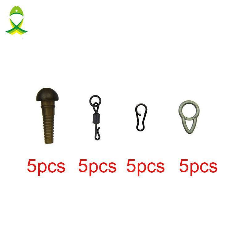 Jsm 20 Pcs/Lot Carp Fishing Lead Tackle Safety Sleeves Quick Change Swivels With-JSHANMEI Official Store-Bargain Bait Box