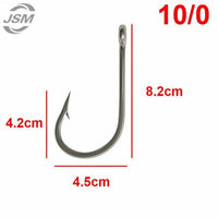 Jsm 5Pcs 7691 Stainless Steel Big Game Fishing Hooks Fish Tuna Bait Fishhooks-JSHANMEI Official Store-10 0-Bargain Bait Box