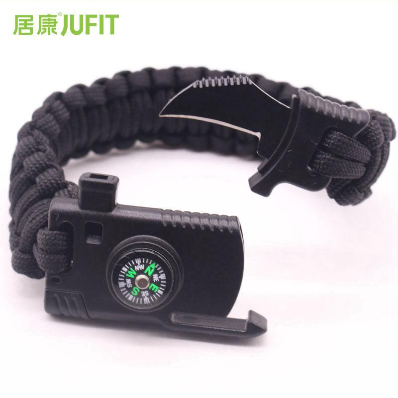 Jufit Multi-Functional Outdoor Bracelet Camping Hiking Survival Gear Escape-JUFITSAMRT Store-Black-Bargain Bait Box
