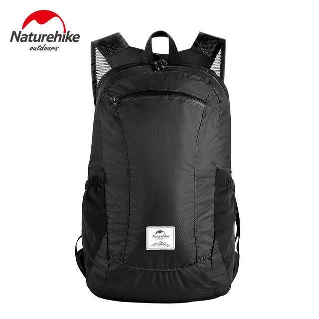 June Naturehike Outdoor Folding Ultra Light Waterproof 30D Backpacks-N@tureHike Factory Direct Store-Black-Bargain Bait Box