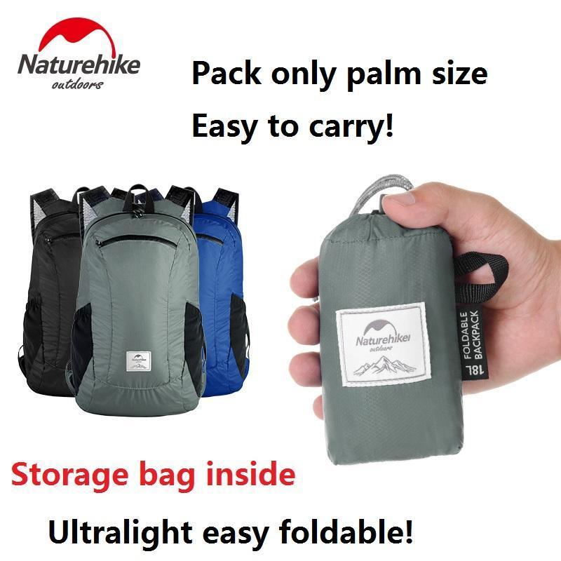 June Naturehike Outdoor Folding Ultra Light Waterproof 30D Backpacks-N@tureHike Factory Direct Store-Blue-Bargain Bait Box