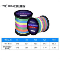 Kastking 8 Strand Braided Fishing Line 1000M Multi Color/White Yellow/Green-Braided Lines-kastking official store-Yellow-0.45mm-65LB-Bargain Bait Box