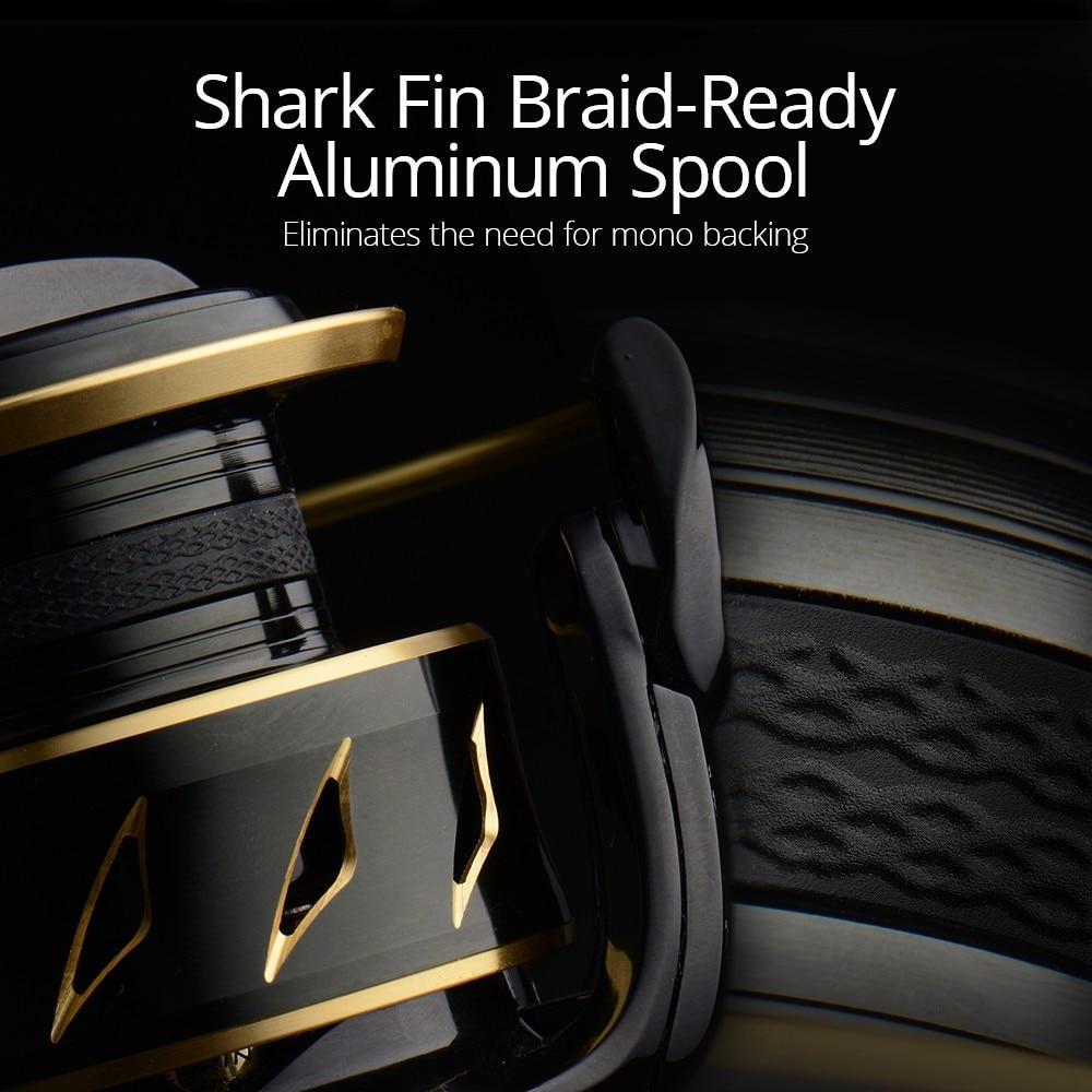 Kastking Sharky Iii Gold Fishing Reel, Zero Flex Aluminum Body