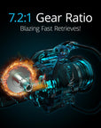 Kastking Speed Demon 7.2:1 Gear Ratio Metal Body Spinning Reel 11.34Kg Max-Fishing Reels-kastking official store-11-2000 Series-Bargain Bait Box