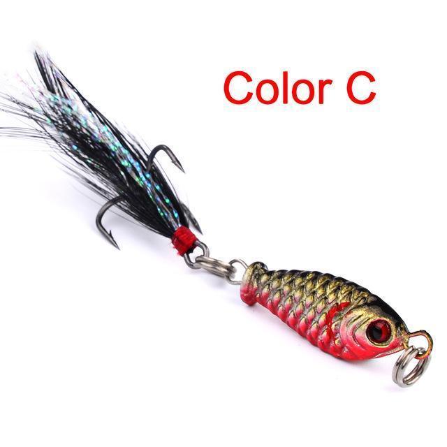 Keddie 1Pc Jig Ging Fishing Tackle Lead Fish Fishing Bait 6.4G 4 Colors-TOPBASS Store-Color C-Bargain Bait Box