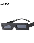 Kehu Lady Square Sunglasses Small Frame Fashion Sunglasses Designer Brand Design-KEHU Official Store-C1 Black Gray-Bargain Bait Box