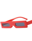 Kehu Lady Square Sunglasses Small Frame Fashion Sunglasses Designer Brand Design-KEHU Official Store-C2 Red Gray-Bargain Bait Box