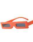 Kehu Lady Square Sunglasses Small Frame Fashion Sunglasses Designer Brand Design-KEHU Official Store-C5 Orange Gray-Bargain Bait Box