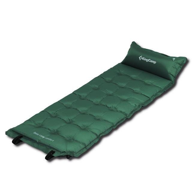 Kingcamp Comfort Self-Inflating Camping Mat With Attached Pillow For Hiking-KingCamp Official Store-Green-Bargain Bait Box
