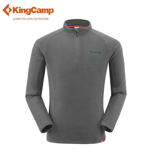 Kingcamp Men&#39;S Winter Fleece Jacket Outdoor Soft Sweater Male Thicken Sport-KingCamp Official Store-Gray-L-Bargain Bait Box