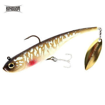 Kingdom 2019 Hot Fishing Lures 200Mm 52G Soft Baits With Spoon On Tail Sinking-Rigged Plastic Swimbaits-KINGDOM Fishing Anglers Store-8802-1-Bargain Bait Box