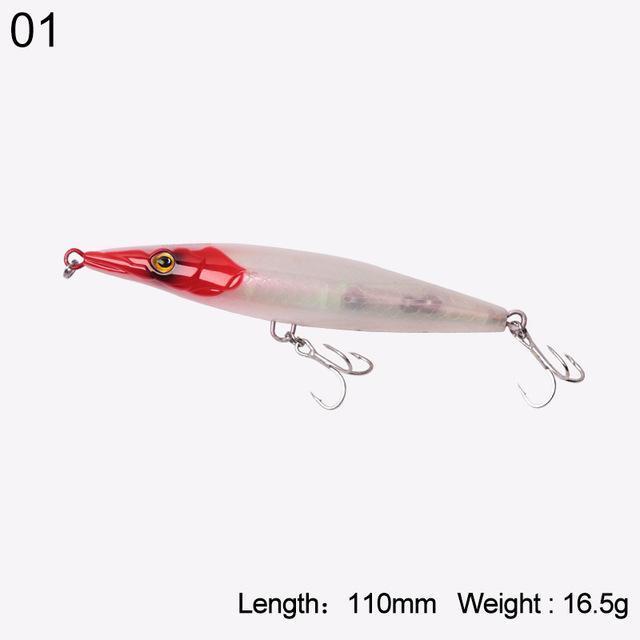Kingdom Fishing Lure Floating Top Water Pencil Asturie 90Mm 12G/110Mm-KINGDOM FISHING TACKLE STORE-color 01 110mm-Bargain Bait Box