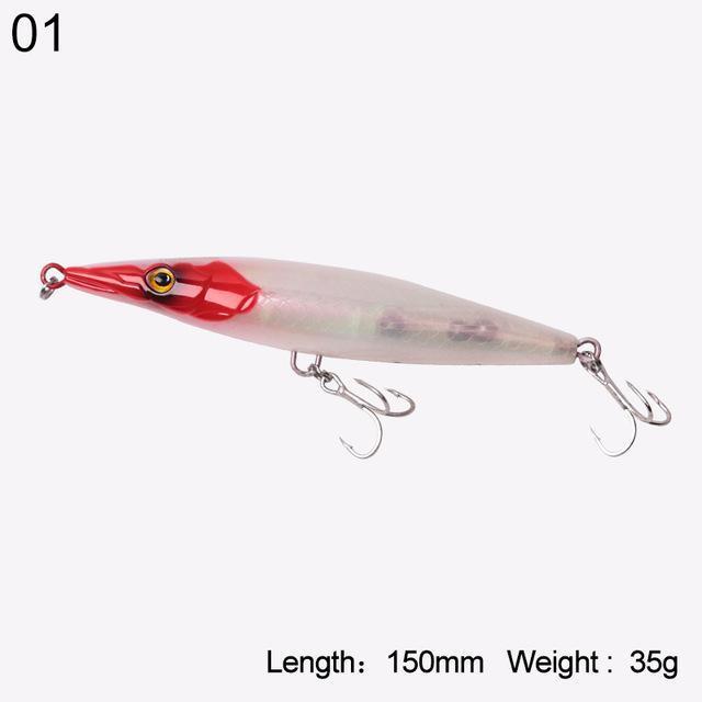 Kingdom Fishing Lure Floating Top Water Pencil Asturie 90Mm 12G/110Mm-KINGDOM FISHING TACKLE STORE-color 01 150mm-Bargain Bait Box