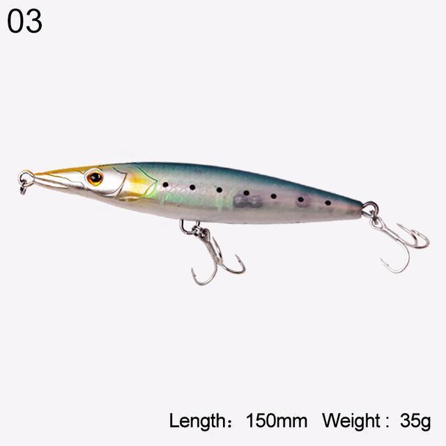 Kingdom Fishing Lure Floating Top Water Pencil Asturie 90Mm 12G/110Mm-KINGDOM FISHING TACKLE STORE-color 03 150mm-Bargain Bait Box