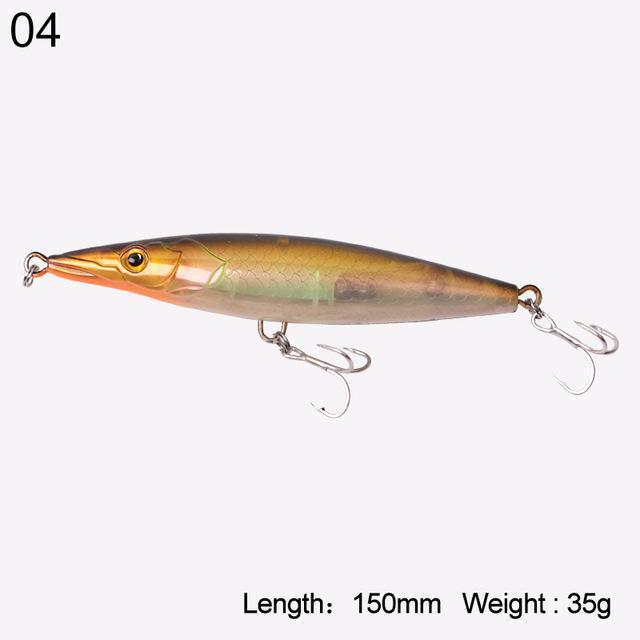 Kingdom Fishing Lure Floating Top Water Pencil Asturie 90Mm 12G/110Mm-KINGDOM FISHING TACKLE STORE-color 04 150mm-Bargain Bait Box