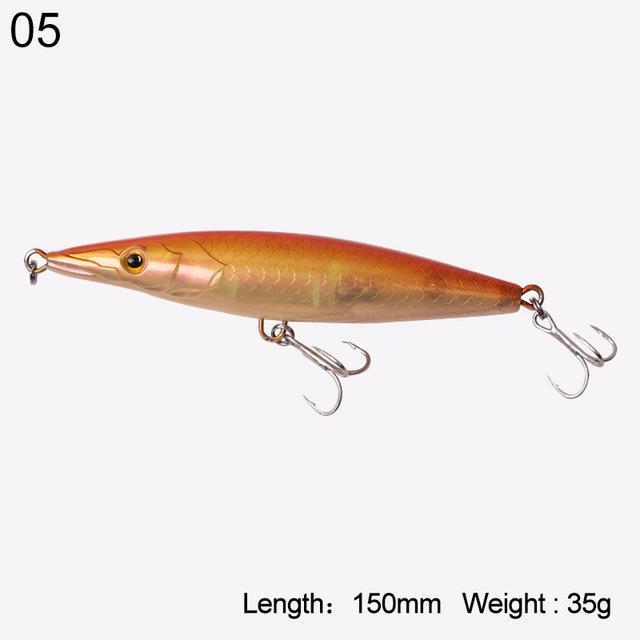 Kingdom Fishing Lure Floating Top Water Pencil Asturie 90Mm 12G/110Mm-KINGDOM FISHING TACKLE STORE-color 05 150mm-Bargain Bait Box