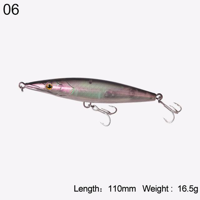Kingdom Fishing Lure Floating Top Water Pencil Asturie 90Mm 12G/110Mm-KINGDOM FISHING TACKLE STORE-color 06 110mm-Bargain Bait Box