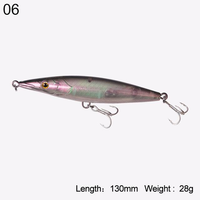 Kingdom Fishing Lure Floating Top Water Pencil Asturie 90Mm 12G/110Mm-KINGDOM FISHING TACKLE STORE-color 06 130mm-Bargain Bait Box