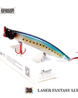 Kingdom Fishing Lure Topwater Popper 123Mm 18.5G,110Mm 12.8G,90Mm 7.5G Hard Bait-KINGDOM FISHING TACKLE STORE-C302 123mm 18dot5g-Bargain Bait Box