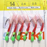 Kkwezva Sabiki Hook Top Quality Fishing Lure Soft Luminous Shrimp 7#-12# Hook-Asuka Outdoor-10-Bargain Bait Box