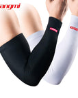 Kuangmi Sport Arm Sleeve Comprsession Arm Warmer Cover Uv For Basketball Running-Arm Sleeves-Bargain Bait Box-White-M-Bargain Bait Box