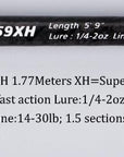 Kuying 1.5 Sections Tournament 1.77M 2.16M Carbon Casting Fishing Rod Super Hard-Baitcasting Rods-kuying Official Store-White-Bargain Bait Box