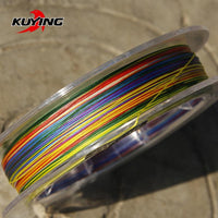 Kuying Rainbow 100M 150M Super Power 8 Braid Weaves Pe Fishing Line Colorful-kuying Official Store-100 Meters-0.6-Bargain Bait Box