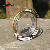 Kuying Rainbow 100M 150M Super Power 8 Braid Weaves Pe Fishing Line Colorful-kuying Official Store-100 Meters-0.6-Bargain Bait Box