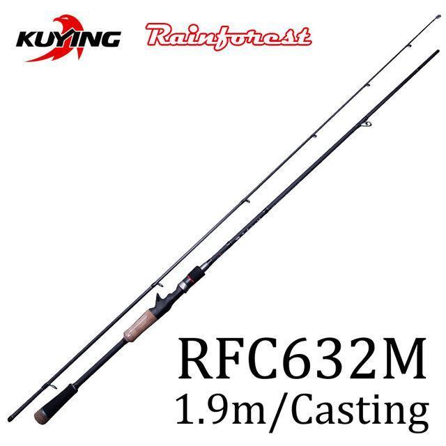 Kuying Rainforest 1.8 1.9 1.98 2.1M Casting Spinning Lure Fishing Rod Pole-Spinning Rods-kuying Official Store-Light Yellow-Bargain Bait Box