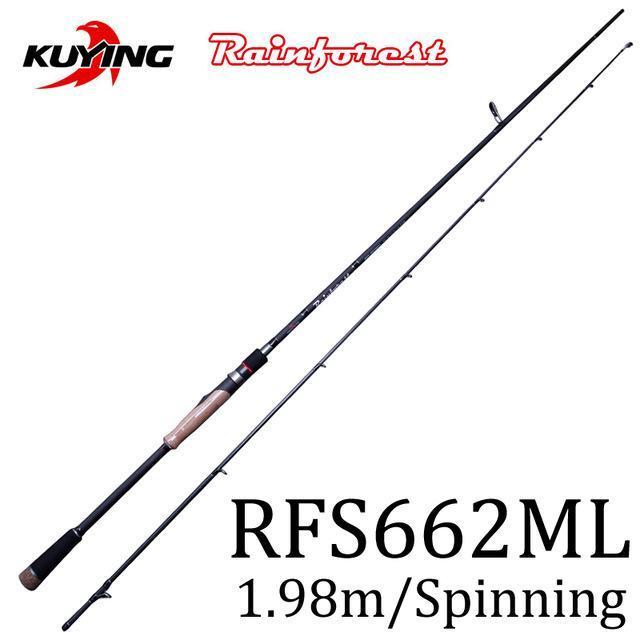 Kuying Rainforest 1.8 1.9 1.98 2.1M Casting Spinning Lure Fishing Rod Pole-Spinning Rods-kuying Official Store-Orange-Bargain Bait Box