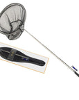 L2M Telescopic Rod Landing Net Shing Net Rede De Fishing Network Fish Trap-Fishing Nets-Bargain Bait Box-black 200cm-Bargain Bait Box