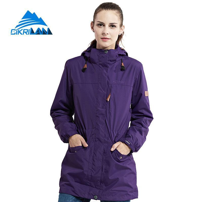 Ladies Winter Hiking Camping Long Coat Snowboard Ski Windstopper Waterproof-CIKRILAN Official Store-Dark blue-M-Bargain Bait Box