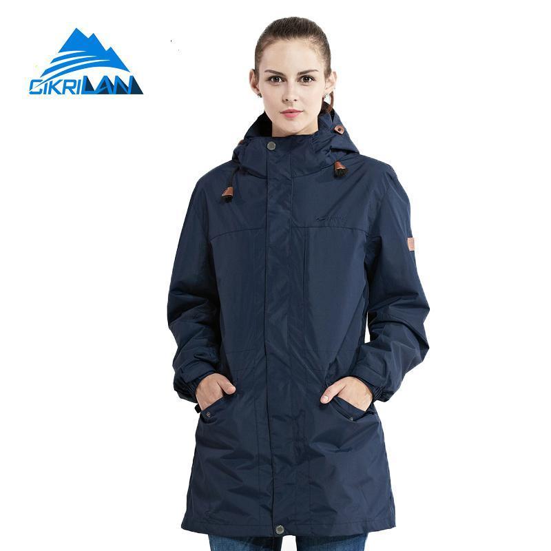 Ladies Winter Hiking Camping Long Coat Snowboard Ski Windstopper Waterproof-CIKRILAN Official Store-Dark blue-M-Bargain Bait Box