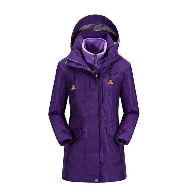 Ladies Winter Hiking Camping Long Coat Snowboard Ski Windstopper Waterproof-CIKRILAN Official Store-Purple-M-Bargain Bait Box