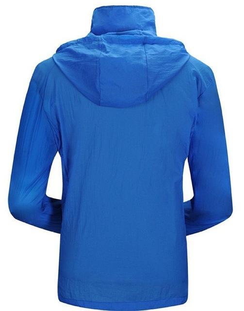 Lanbaosi Sports Men&#39;S Jackets Hooded Waterproof Quick-Drying Sunscreen Ing-Hoodies-Bargain Bait Box-Blue-M-Bargain Bait Box