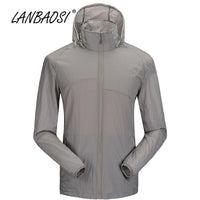 Lanbaosi Sports Men'S Jackets Hooded Waterproof Quick-Drying Sunscreen Ing-Hoodies-Bargain Bait Box-Blue-M-Bargain Bait Box