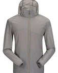Lanbaosi Sports Men'S Jackets Hooded Waterproof Quick-Drying Sunscreen Ing-Hoodies-Bargain Bait Box-Gray-M-Bargain Bait Box