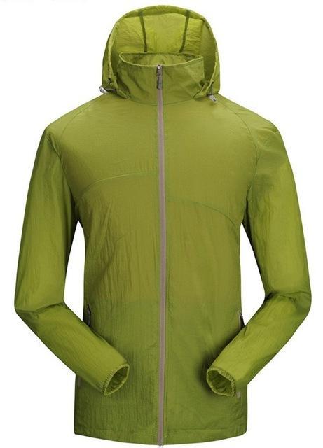 Lanbaosi Sports Men'S Jackets Hooded Waterproof Quick-Drying Sunscreen Ing-Hoodies-Bargain Bait Box-Green-M-Bargain Bait Box