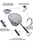 Landing Net Of Aluminum Alloy Frame,Soft Rubber Mesh,Eva Handle And Magnetic-Fishing Nets-Bargain Bait Box-Purple-Bargain Bait Box