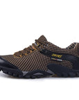 Lanti Kast Hiking Shoes Men Breathable Mesh Rubber Anti-Slippery Trekking-LANTI KAST Official Store-Brown-6.5-Bargain Bait Box