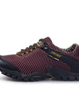 Lanti Kast Hiking Shoes Men Breathable Mesh Rubber Anti-Slippery Trekking-LANTI KAST Official Store-Red-6.5-Bargain Bait Box