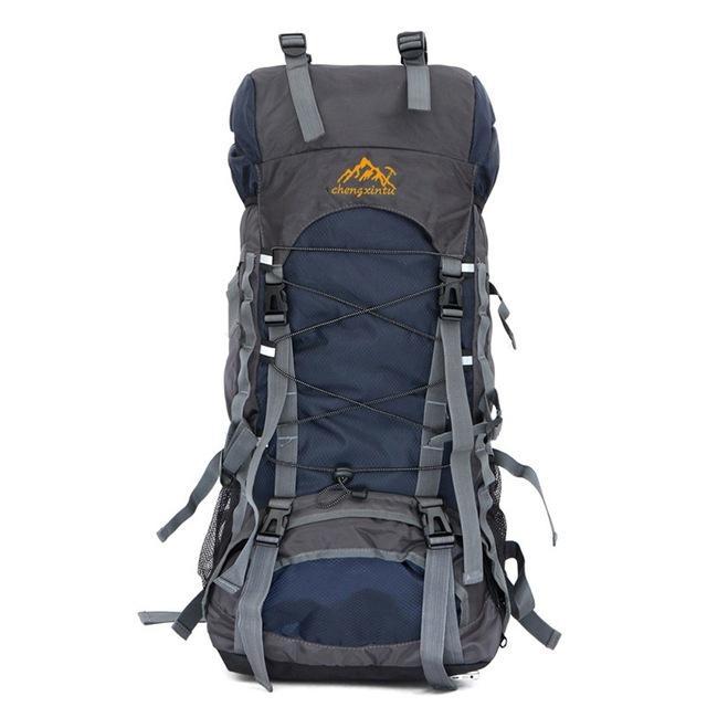 Large 60L Outdoor Backpack Travel Climbing Backpacks Waterproof Rucksack-Splendidness-Dark Blue-Bargain Bait Box