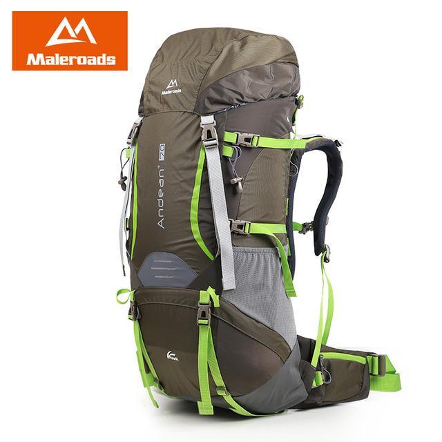 Large 70L! Maleroads Professional Camping Equipment Mountain Climbing Backpack-Maleroads Outdoor Sport Store-Army Green 70L-Bargain Bait Box