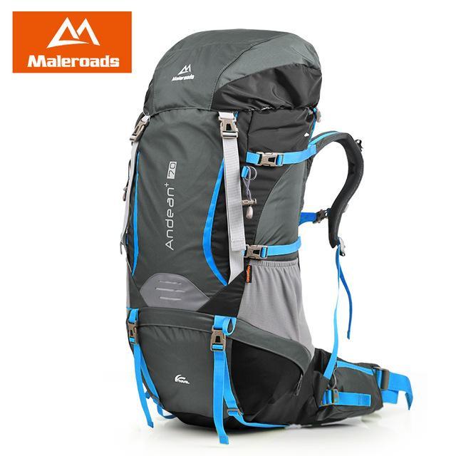 Large 70L! Maleroads Professional Camping Equipment Mountain Climbing Backpack-Maleroads Outdoor Sport Store-Gray 70L-Bargain Bait Box