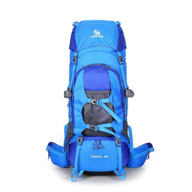 Large 80L Outdoor Backpack Travel Climbing Backpack Hiking Sport Bag Camping-Dream outdoor Store-Blue B-Bargain Bait Box