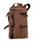 Large Capacity Canvas Round Bucket Backpack Male Mountaineering Hiking-Let's Travel Store-Coffee-Bargain Bait Box
