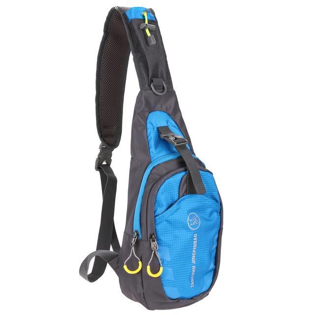 Large Capacity Outdoor Bags Chest Bag Outdoor Sport Travel Shoulder Sling-easygoing4-Blue Color-Bargain Bait Box
