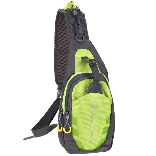 Large Capacity Outdoor Bags Chest Bag Outdoor Sport Travel Shoulder Sling-easygoing4-Green Color-Bargain Bait Box
